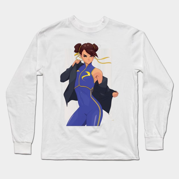 Chun Li Long Sleeve T-Shirt by MRO16